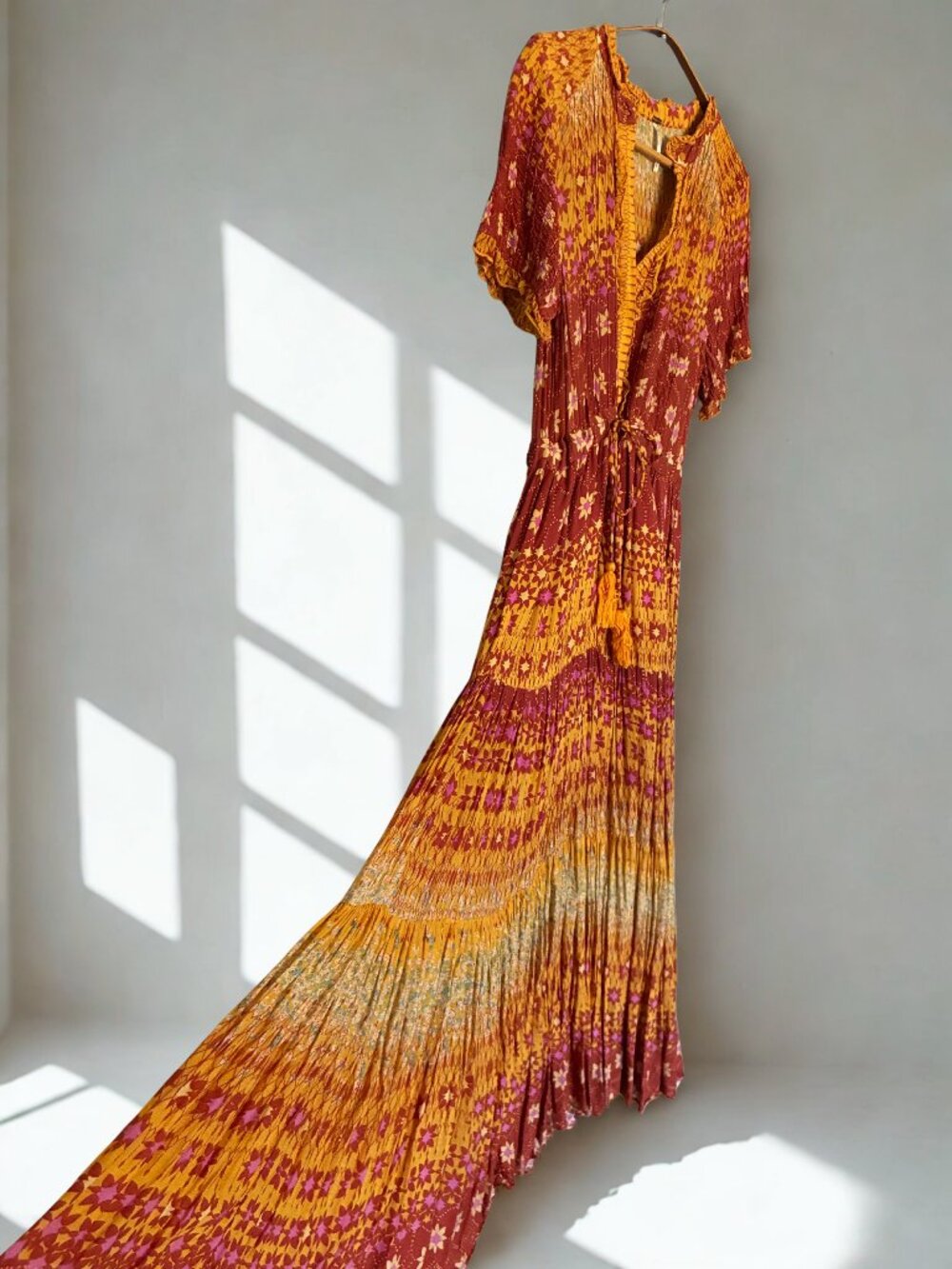 Free People Happy Feelings Maxi in Golden Combo, Sz M